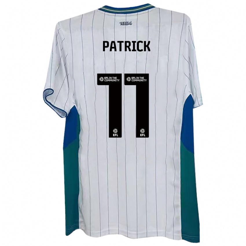 גברים עומארי פטריק #11 לבן ירוק כחול ג'רזי ביתית 2025/26 חולצה קצרה