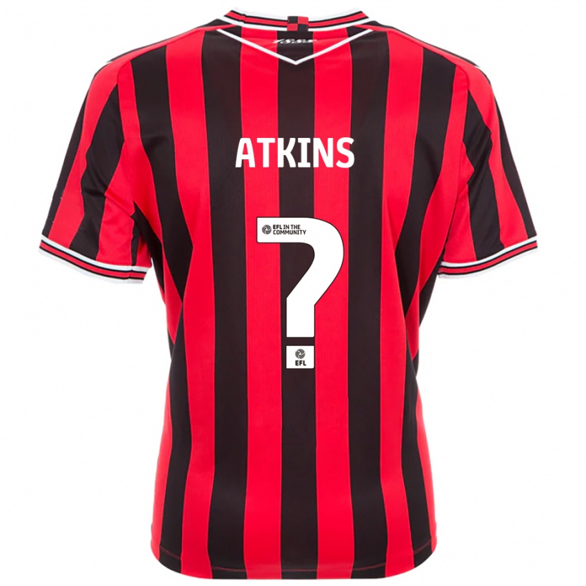 גברים Shian Atkins #0 אדום שחור ג'רזי ביתית 2025/26 חולצה קצרה