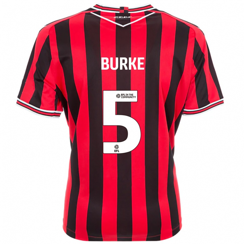 גברים הריסון ג׳ון בורקה #5 אדום שחור ג'רזי ביתית 2025/26 חולצה קצרה