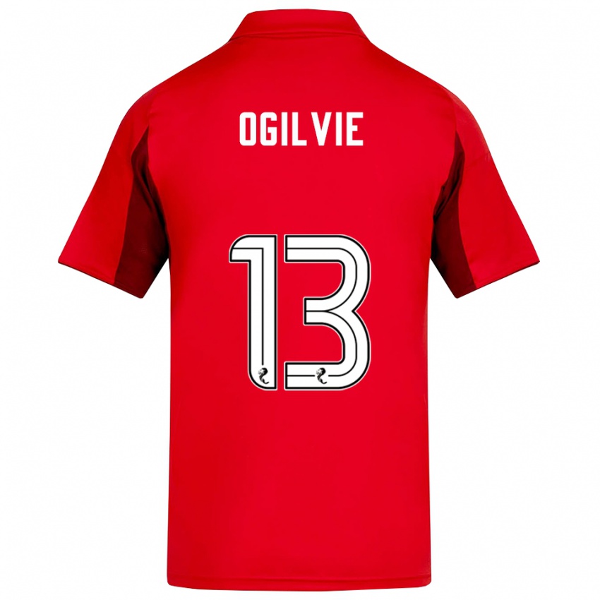 גברים פרנצ'סקה אוגילבי #13 אדום בורדו ג'רזי ביתית 2025/26 חולצה קצרה