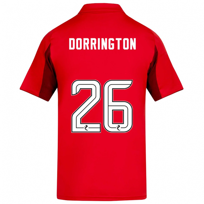 גברים Alfie Dorrington #26 אדום בורדו ג'רזי ביתית 2025/26 חולצה קצרה