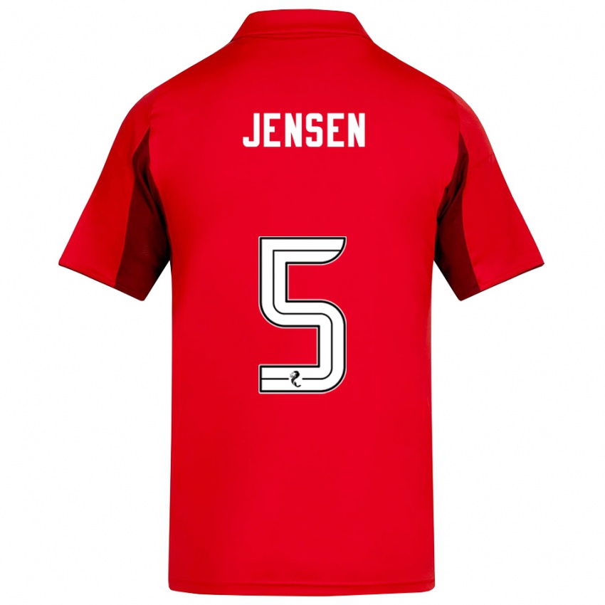 גברים ריצ׳רד ינסן #5 אדום בורדו ג'רזי ביתית 2025/26 חולצה קצרה