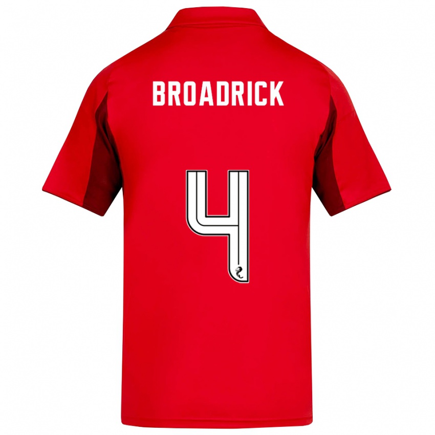 גברים ג'סיקה ברודריק #4 אדום בורדו ג'רזי ביתית 2025/26 חולצה קצרה