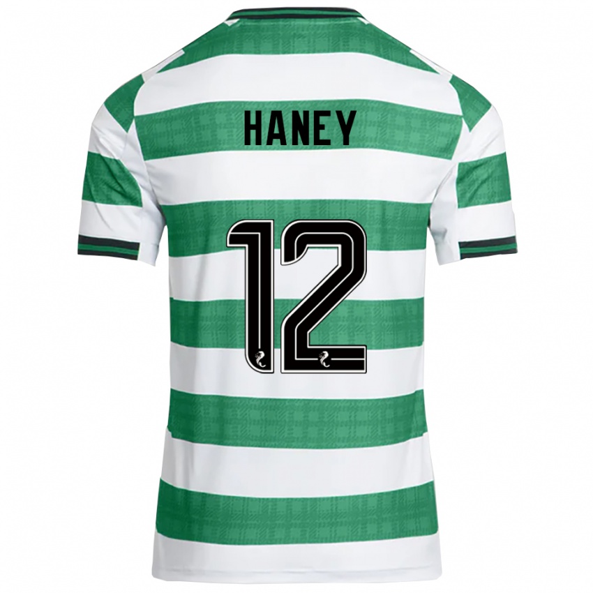 גברים Joseph Haney #12 ירוק לבן ג'רזי ביתית 2025/26 חולצה קצרה