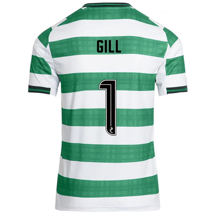 גברים Marcus Gill #1 ירוק לבן ג'רזי ביתית 2025/26 חולצה קצרה