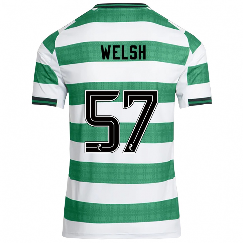 גברים סטיבן ולש #57 ירוק לבן ג'רזי ביתית 2025/26 חולצה קצרה