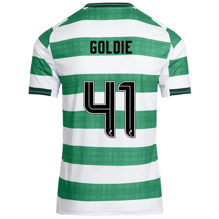 גברים קלייר גולדי #41 ירוק לבן ג'רזי ביתית 2025/26 חולצה קצרה