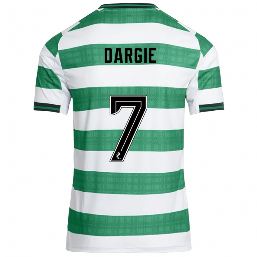 גברים ריס דארג׳י #7 ירוק לבן ג'רזי ביתית 2025/26 חולצה קצרה