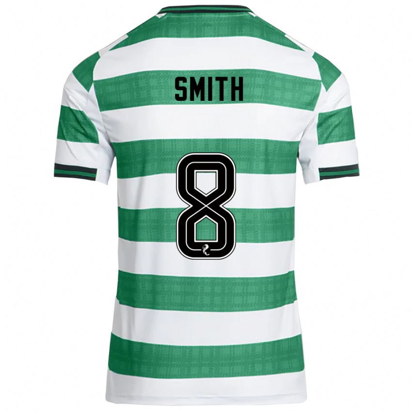 גברים ג'ני סמית' #8 ירוק לבן ג'רזי ביתית 2025/26 חולצה קצרה
