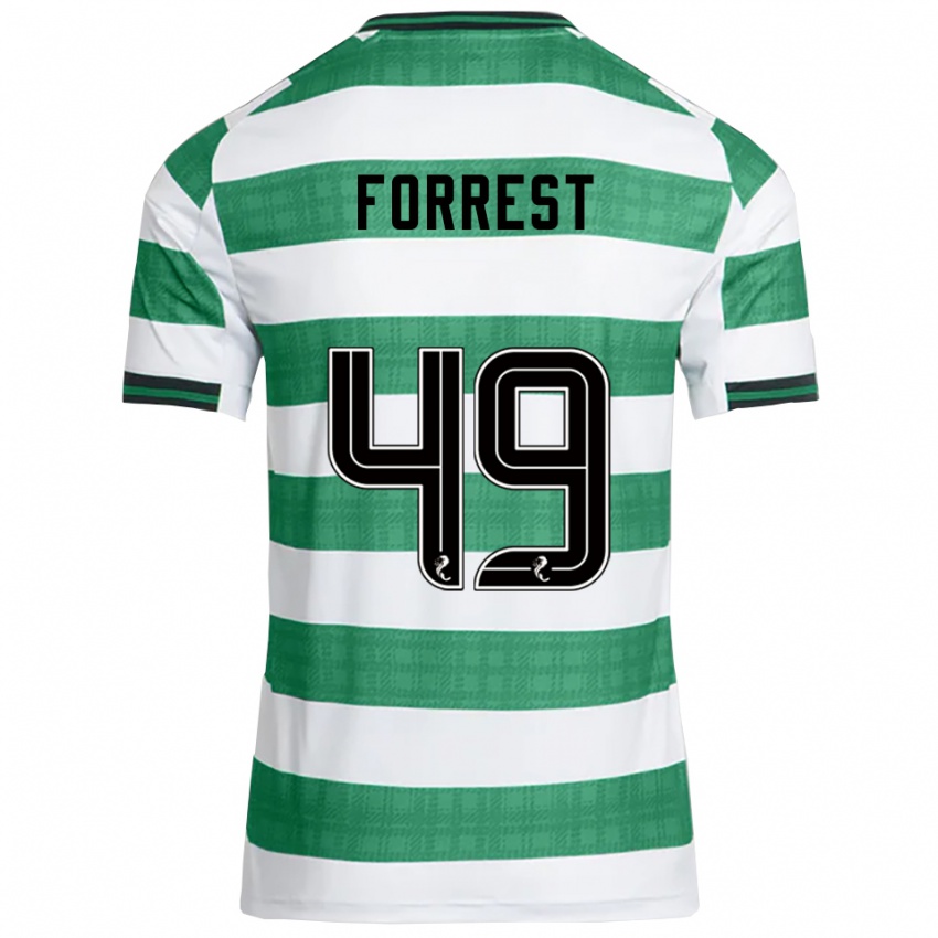גברים ג'יימס פורסט #49 ירוק לבן ג'רזי ביתית 2025/26 חולצה קצרה