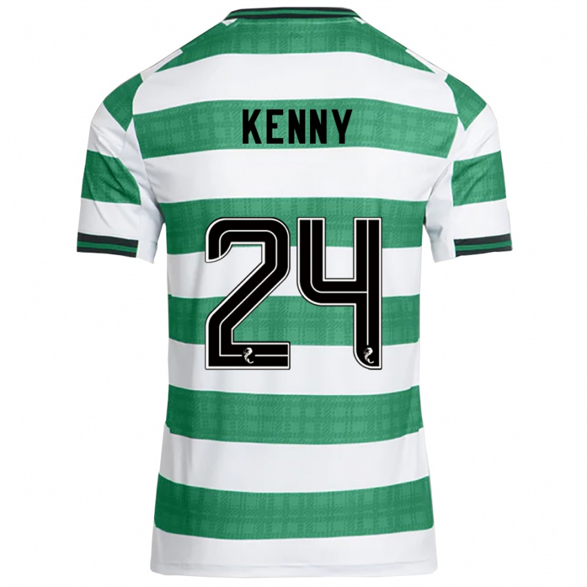 גברים ג'וני קני #24 ירוק לבן ג'רזי ביתית 2025/26 חולצה קצרה