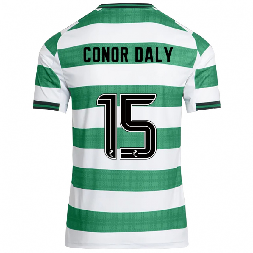 גברים קונור דאלי #15 ירוק לבן ג'רזי ביתית 2025/26 חולצה קצרה