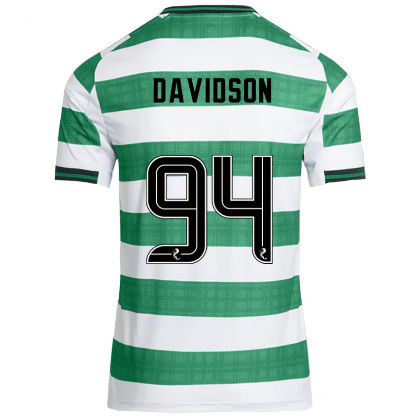 גברים ברונו דווידסון #94 ירוק לבן ג'רזי ביתית 2025/26 חולצה קצרה