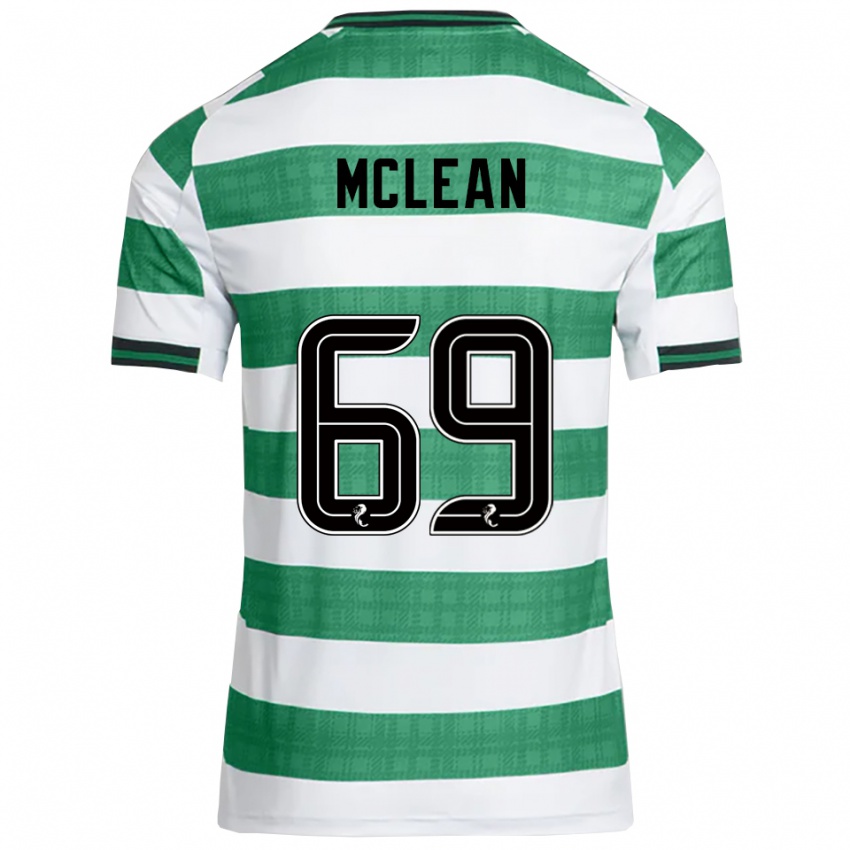 גברים קאי מקלין #69 ירוק לבן ג'רזי ביתית 2025/26 חולצה קצרה