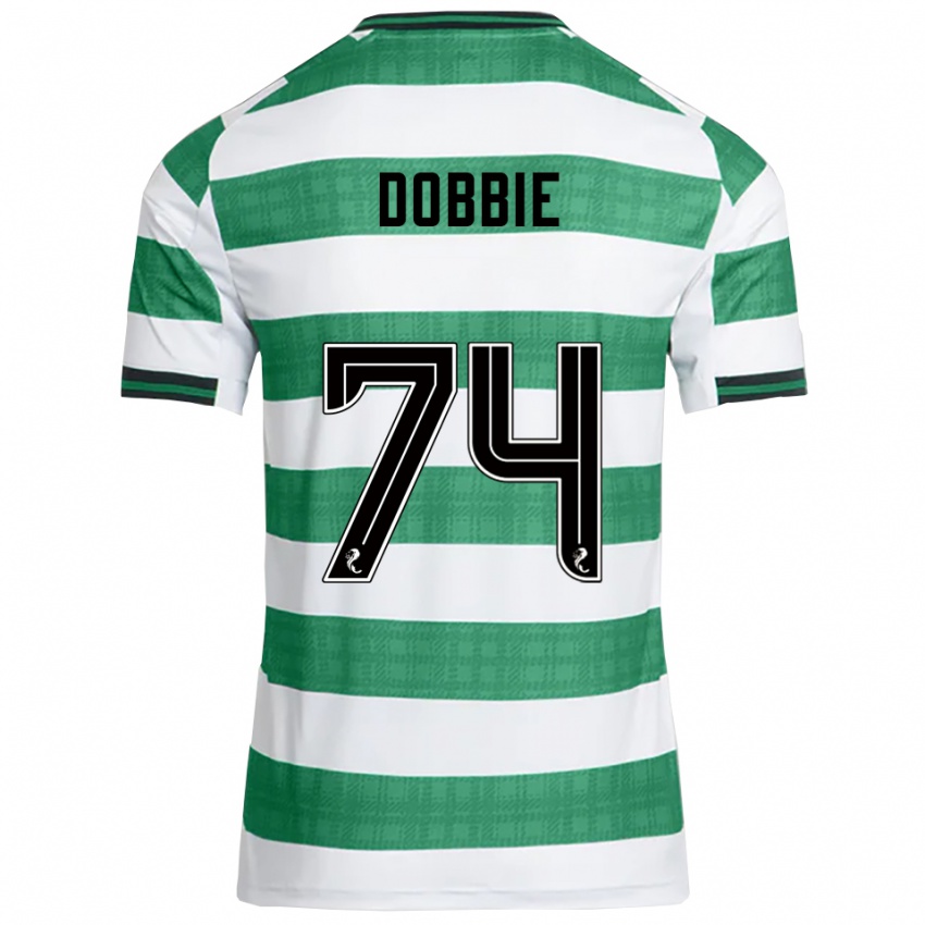 גברים לואיס דובי #74 ירוק לבן ג'רזי ביתית 2025/26 חולצה קצרה