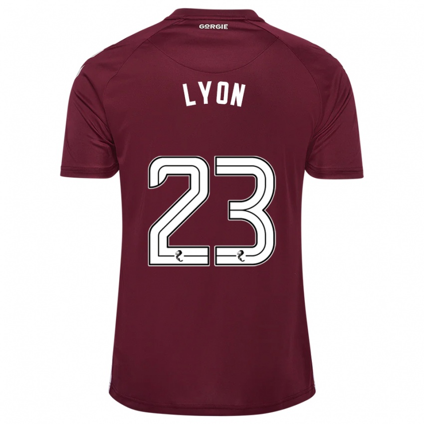 גברים Jack Lyon #23 בורדו לבן ג'רזי ביתית 2025/26 חולצה קצרה