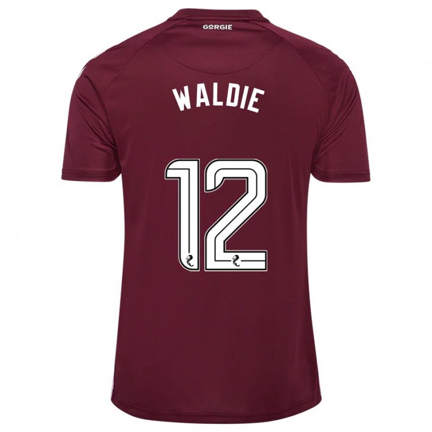 גברים ליזי וולדי #12 בורדו לבן ג'רזי ביתית 2025/26 חולצה קצרה