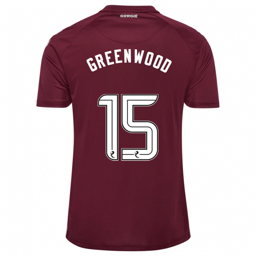 גברים ברודי גרינווד #15 בורדו לבן ג'רזי ביתית 2025/26 חולצה קצרה