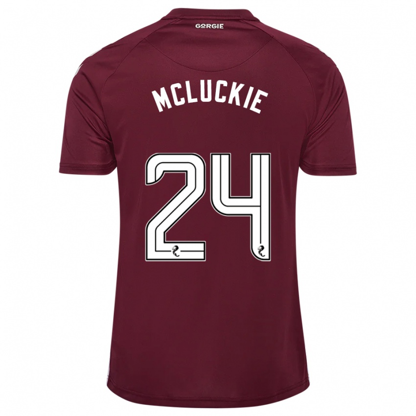 גברים בובי מקלוקי #24 בורדו לבן ג'רזי ביתית 2025/26 חולצה קצרה