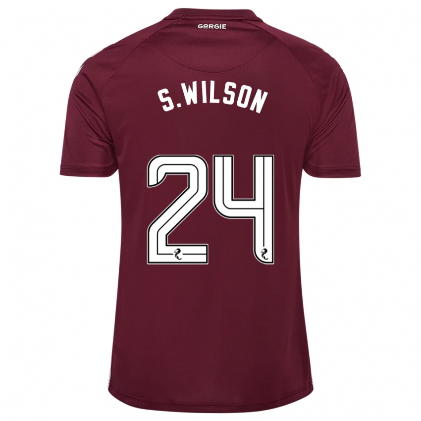 גברים Stanley Wilson #24 בורדו לבן ג'רזי ביתית 2025/26 חולצה קצרה