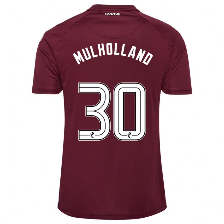 גברים James Mulholland #30 בורדו לבן ג'רזי ביתית 2025/26 חולצה קצרה