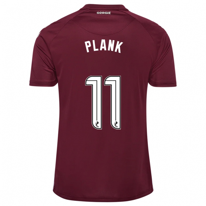 גברים דום פלאנק #11 בורדו לבן ג'רזי ביתית 2025/26 חולצה קצרה