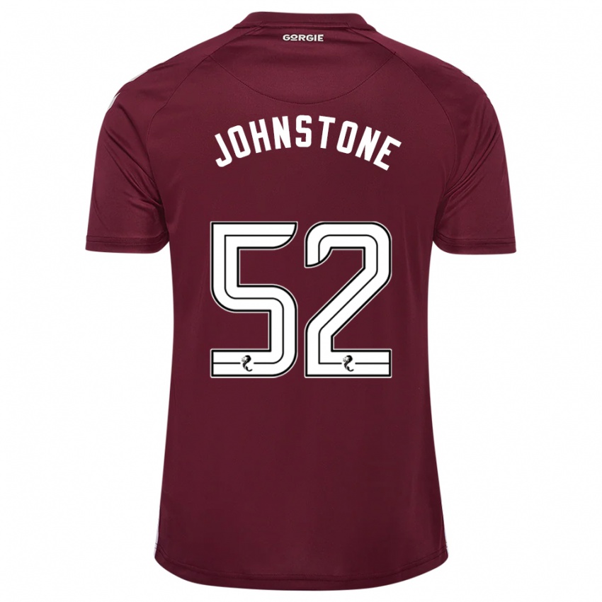 גברים רייצ'ל ג'ונסטון #52 בורדו לבן ג'רזי ביתית 2025/26 חולצה קצרה