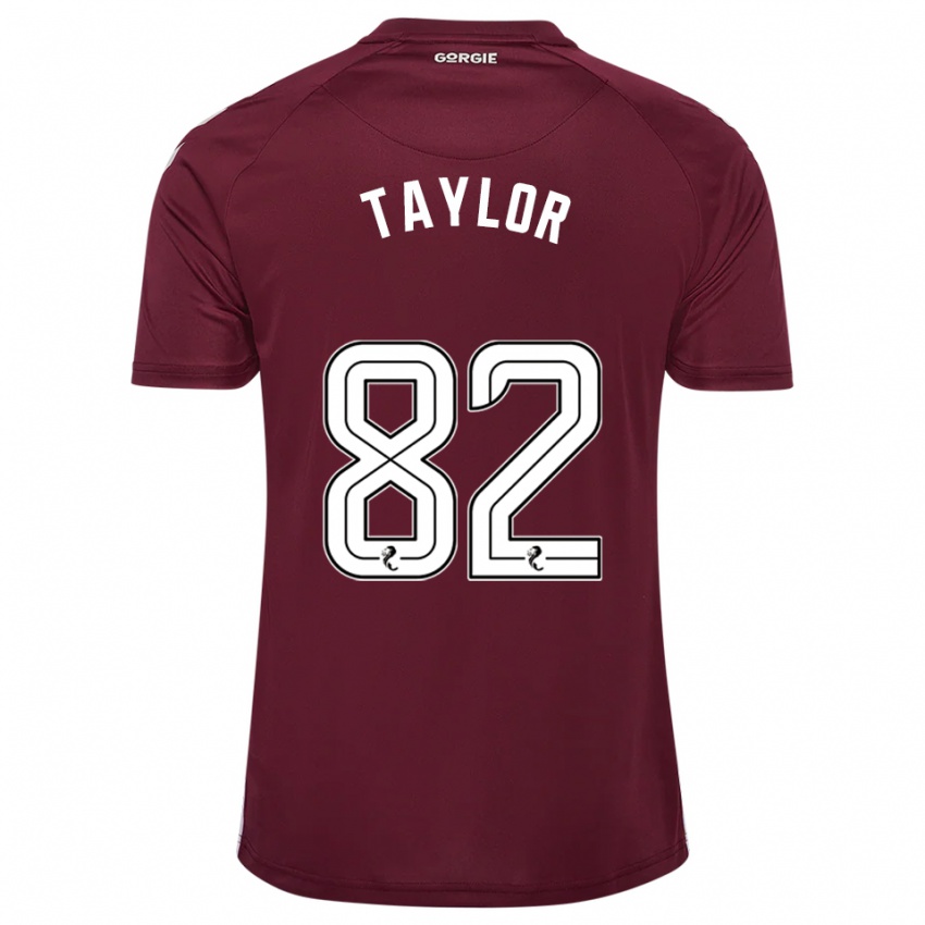 גברים Gerald Taylor #82 בורדו לבן ג'רזי ביתית 2025/26 חולצה קצרה