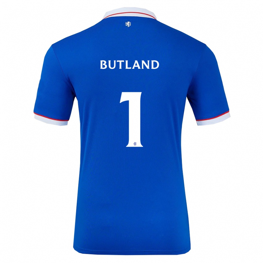 גברים ג'ק באטלנד #1 כחול לבן ג'רזי ביתית 2025/26 חולצה קצרה