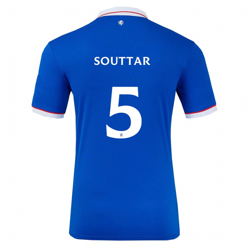 גברים ג'ון סאוטר #5 כחול לבן ג'רזי ביתית 2025/26 חולצה קצרה