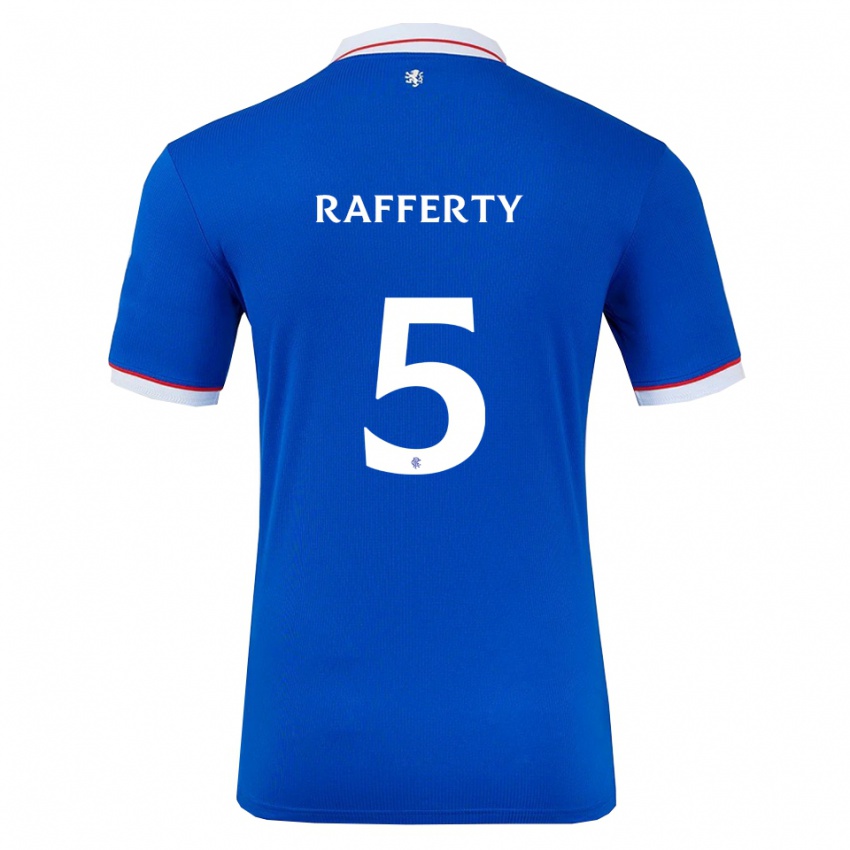 גברים Laura Rafferty #5 כחול לבן ג'רזי ביתית 2025/26 חולצה קצרה