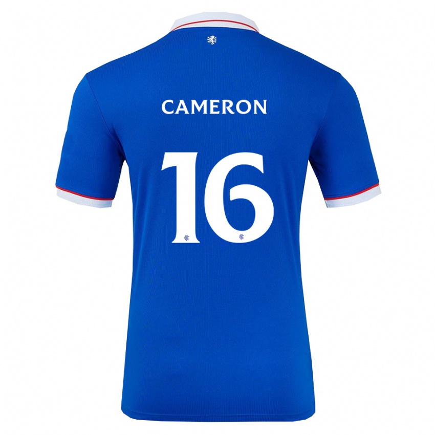 גברים ליאל קמרון #16 כחול לבן ג'רזי ביתית 2025/26 חולצה קצרה