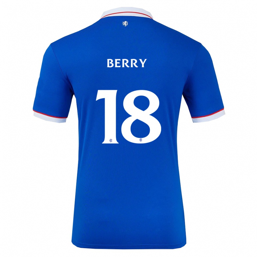 גברים Laura Berry #18 כחול לבן ג'רזי ביתית 2025/26 חולצה קצרה