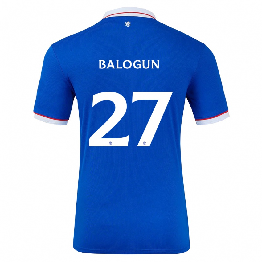 גברים לאון בלוגון #27 כחול לבן ג'רזי ביתית 2025/26 חולצה קצרה