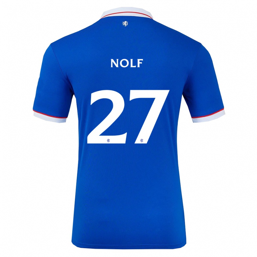 גברים מאדי נולף #27 כחול לבן ג'רזי ביתית 2025/26 חולצה קצרה