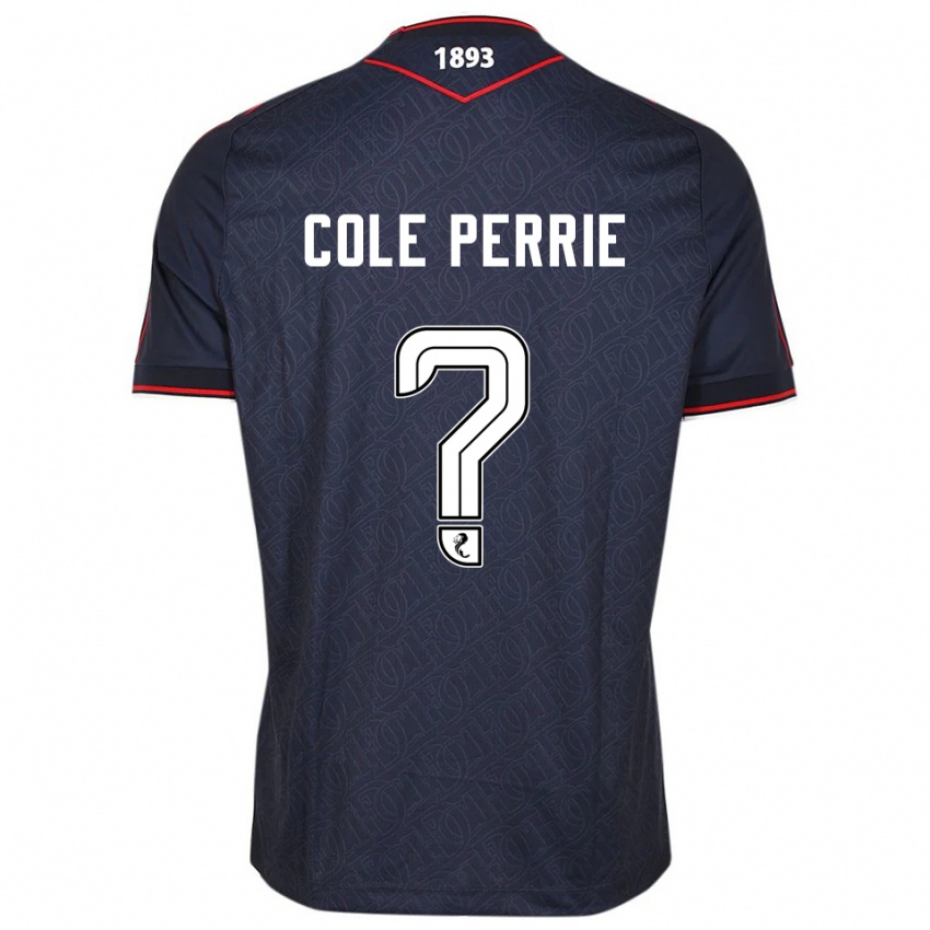 גברים Cole Perrie #0 כחול נייבי לבן ג'רזי ביתית 2025/26 חולצה קצרה