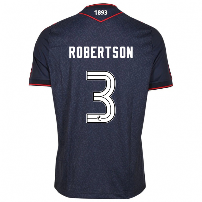 גברים קלארק רוברטסון #3 כחול נייבי לבן ג'רזי ביתית 2025/26 חולצה קצרה