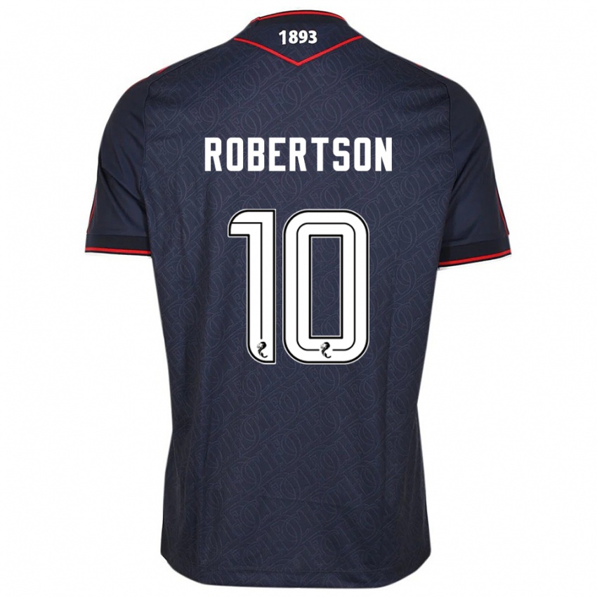גברים פינלי רוברטסון #10 כחול נייבי לבן ג'רזי ביתית 2025/26 חולצה קצרה