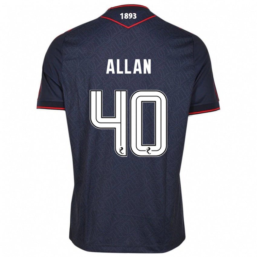 גברים פינלי אלן #40 כחול נייבי לבן ג'רזי ביתית 2025/26 חולצה קצרה