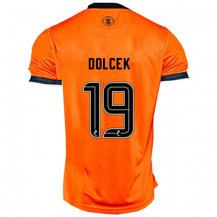 גברים Ivan Dolcek #19 כתום שחור ג'רזי ביתית 2025/26 חולצה קצרה