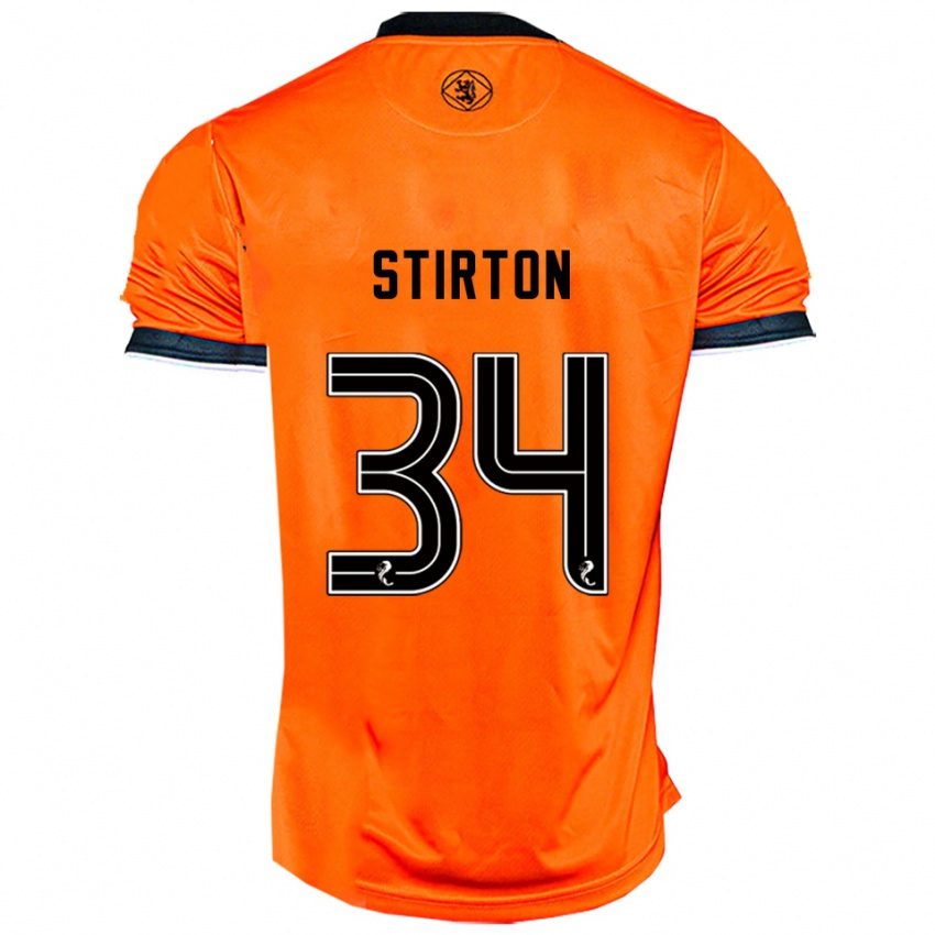 גברים אוון סטירטון #34 כתום שחור ג'רזי ביתית 2025/26 חולצה קצרה