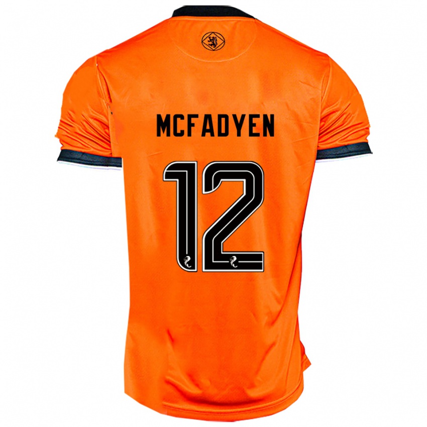 גברים Stacey Mcfadyen #12 כתום שחור ג'רזי ביתית 2025/26 חולצה קצרה