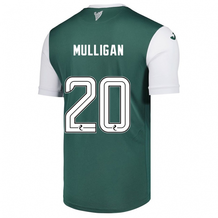 גברים ג'וש מאליגן #20 ירוק לבן ג'רזי ביתית 2025/26 חולצה קצרה