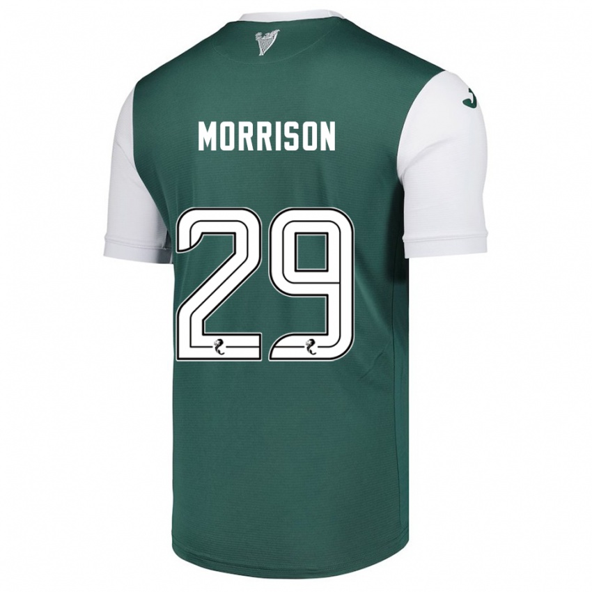 גברים Kirsty Morrison #29 ירוק לבן ג'רזי ביתית 2025/26 חולצה קצרה