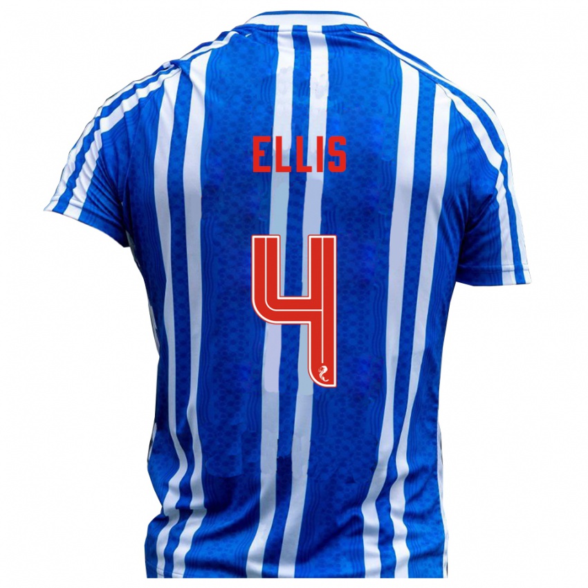 גברים רוארי אליס #4 כחול לבן ג'רזי ביתית 2025/26 חולצה קצרה