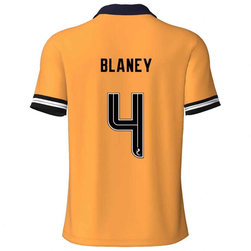 גברים שיין בלני #4 צהוב שחור ג'רזי ביתית 2025/26 חולצה קצרה