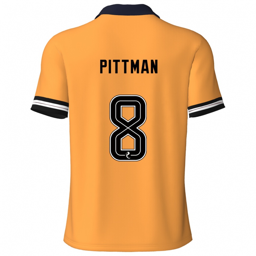 גברים סקוט פיטמן #8 צהוב שחור ג'רזי ביתית 2025/26 חולצה קצרה