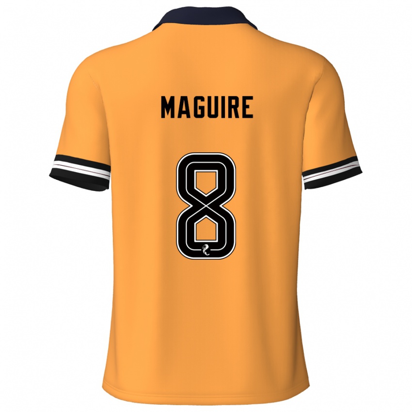 גברים Ciaran Maguire #8 צהוב שחור ג'רזי ביתית 2025/26 חולצה קצרה