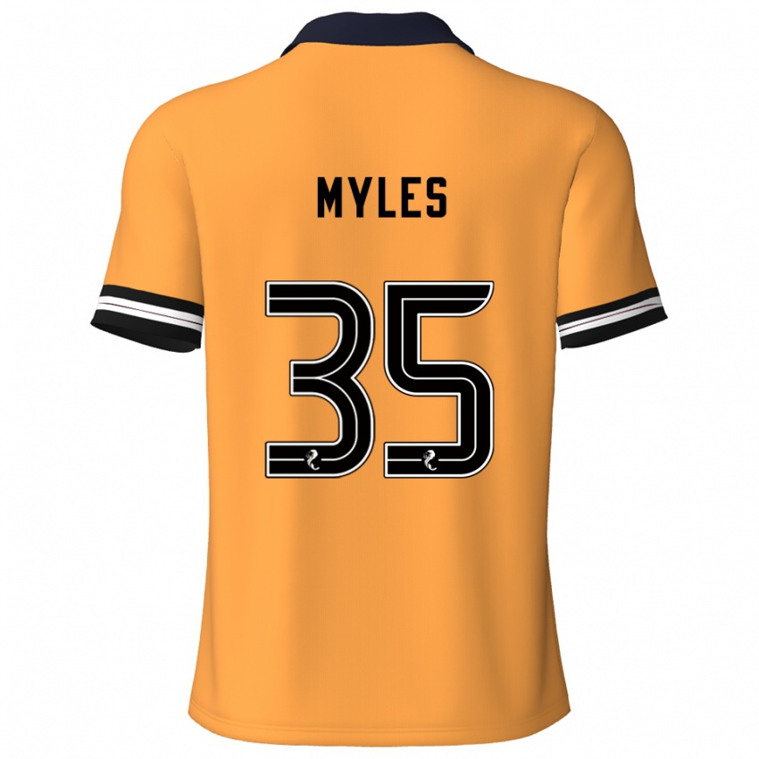 גברים Evan Myles #35 צהוב שחור ג'רזי ביתית 2025/26 חולצה קצרה