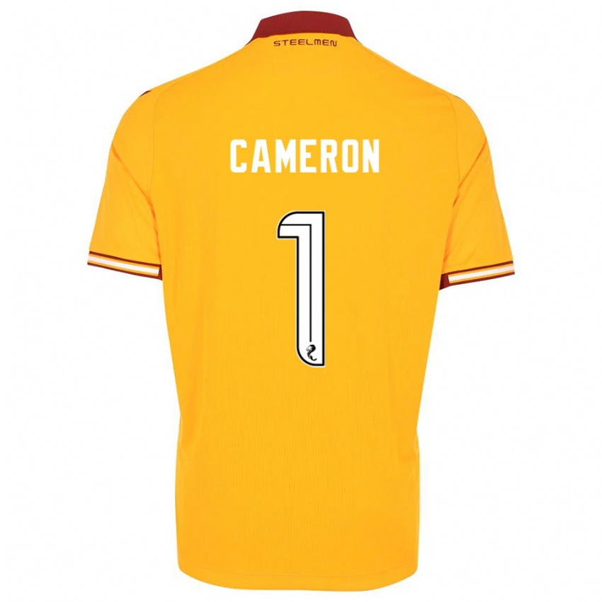 גברים Rebecca Cameron #1 צהוב בורדו ג'רזי ביתית 2025/26 חולצה קצרה